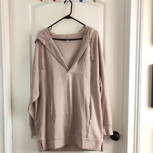 Live in French terry Comfy powder rouge Hoodie tunic NWOT
